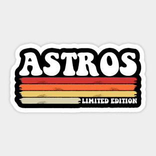 Astros Name Personalized Vintage Retro Sticker